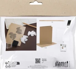 Mini DIY Kit Stempeltryk - Kort Med Duer - Beige - 1Pk