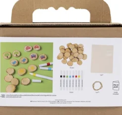 Mini DIY Kit Tegning - Vendespil Og Tre-På-Stribe - Assorterede Farver