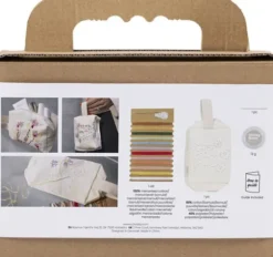 Mini Kreativt Sæt Med Broderi - Makeup-Pung - Creme