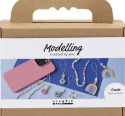 Mini Kreativt Sæt - Modellering - Mobilsmykke - Assorterede Farver