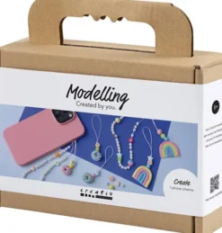 Mini Kreativt Sæt - Modellering - Mobilsmykke - Assorterede Farver