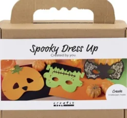 Mini Kreativt Sæt - Uhyggelig Udklædning - Masker - Halloweenfarver
