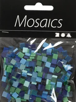 Minimosaik - Str. 5X5 MM - Tykkelse 2 MM - Blå/Grøn Harmoni - 25 G
