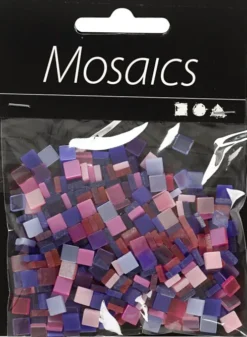 Minimosaik - Str. 5X5 MM - Tykkelse 2 MM - Lilla/Mørk Lilla - 25 G