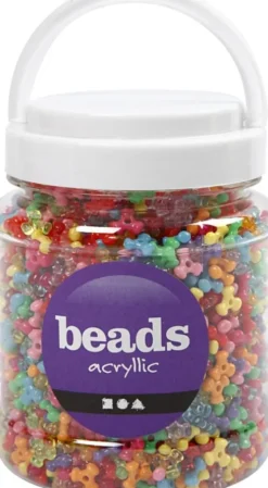 Møllemix - Ø 10 MM - Hulstr. 2 MM - Assorterede Farver - 700 ML - 385 G