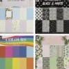 Mønstret Papir Blok - 15X15 CM - 100 G - 30 Ark - Assorteret