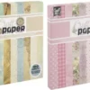 Mønstret Papir - 20X20 CM - 80-200 G - 100 Ark - Assorteret