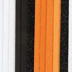 Mosgummi Ark - Str. 14X25 CM - Tykkelse 2 MM - Halloweenfarver - 12 Ark