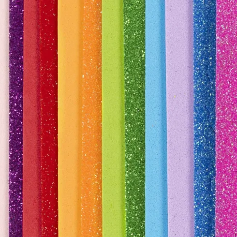 Mosgummi Ark - Str. 14X25 CM - Tykkelse 2 MM - Colorful - 12 Ark