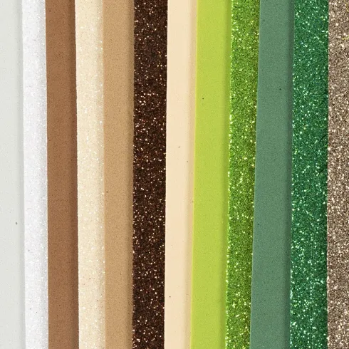 Mosgummi Ark - Str. 14X25 CM - Tykkelse 2 MM - Naturfarver - 12 Ark