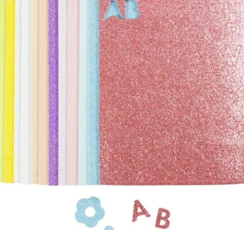 Mosgummi Ark - Str. 14X25 CM - Tykkelse 2 MM - Pastelfarver - 12 Ark
