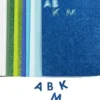 Mosgummi Ark - Str. 14X25 CM - Tykkelse 2 MM - Blå/Grøn Harmoni - 12 Ark