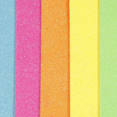 Mosgummi - A5 - 150X210 MM - Tykkelse 2 MM - Assorterede Farver - 5 Ark