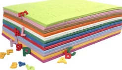 Mosgummibogstaver Og -Tal - H 20 MM - Tykkelse 3 MM - Assorterede Farver - 24 Assorterede Ark
