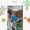 Mosgummi Klistermærker - Selvklæbende - Str. 13-40 MM - Blå/Grå Harmoni - 150 Stk