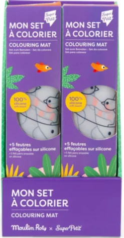 Moulin Roty - Silikone Dækkeservietter Med Tusser - Les Toupitis