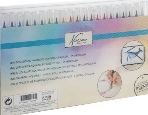 Nassau Fine Art - Akvarel Tusser - 20 Farver