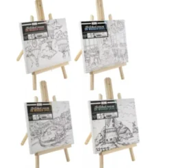 Nassau Fine Art - Malerlærred Med Print Og Staffeli - Assorteret