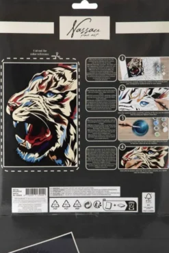 Nassau Fine Art - Paint By Numbers Kit - Ark Og 9 Farver - Tiger