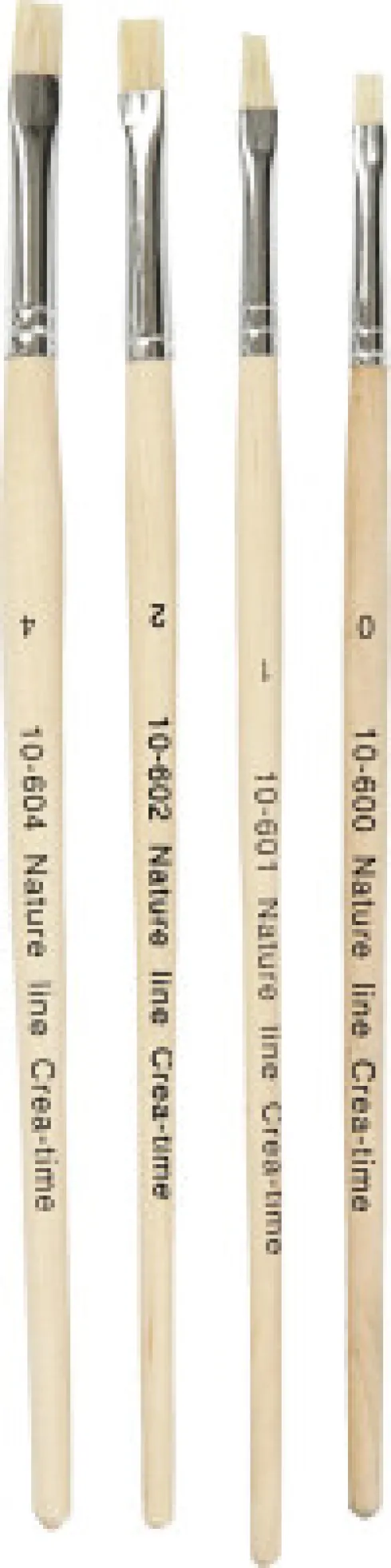 Nature Line Pensler - Nr. 00+1+2+4 - L 18,5-19 CM - B 5-7 MM - Flad - 4 Stk