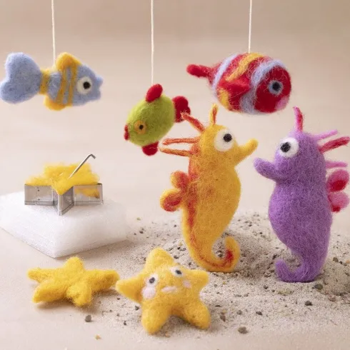 Nålefiltning Startsæt DIY Kit - Dyr I Vandet