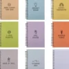 Notesbog Med Spiralryg - A5 - Linjeret - 107 Sider - Assorteret