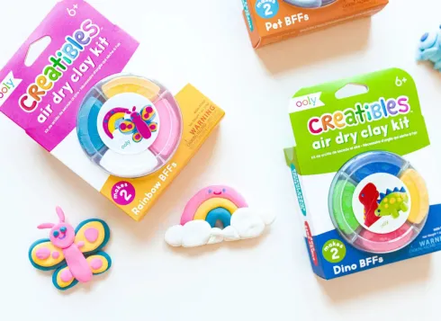 Ooly - Selvhærdende Ler - Rainbow Bffs 4 Farver - Creatibles
