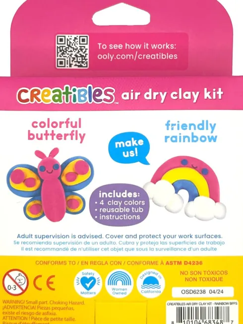 Ooly - Selvhærdende Ler - Rainbow Bffs 4 Farver - Creatibles