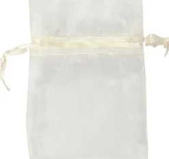 Organzapose - Str. 7X10 CM - Råhvid - 10 Stk