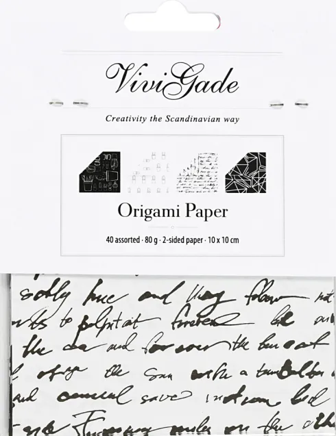 Origami Papir - Str. 10X10 CM - 80 G - 40 Ark
