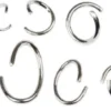 Oval- Og O-Ring - Sortiment - Forsølvet - 800 Assorterede
