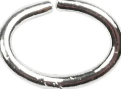 Oval-Ring - Tykkelse 1 MM - Forsølvet - 40 Stk