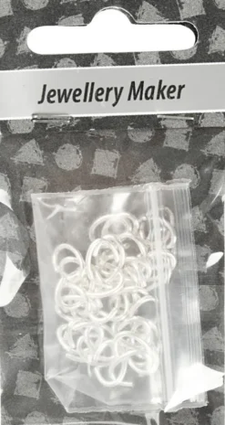 Oval-Ring - Tykkelse 1 MM - Forsølvet - 40 Stk