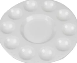 Palet - Ø 17 CM - Hvid - 10 Stk