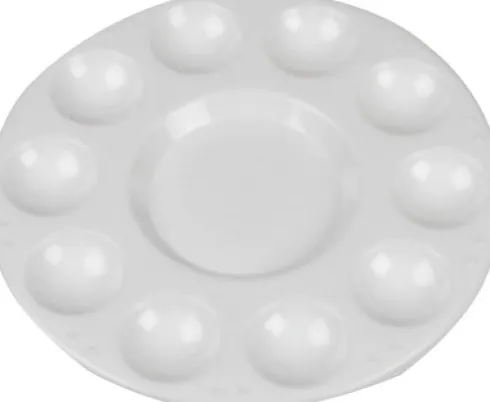 Palet - Ø 17 CM - Hvid - 10 Stk