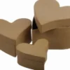 Pap Buet Hjerter 3Ass. - 13,5X15,5Cm-9X10,5Cm
