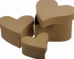 Pap Buet Hjerter 3Ass. - 13,5X15,5Cm-9X10,5Cm