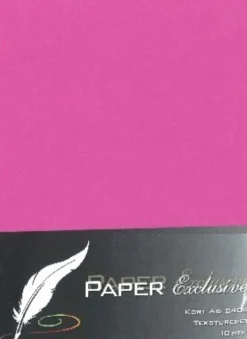 Paper Exclusive - Kort - A6 - 240G - Cerise Tekstureret - 10 Stk