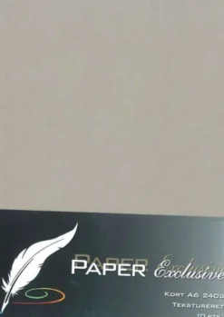 Paper Exclusive - Kort A6 240G Grå Tekstureret 10Stk. - 961 - Paper Exclusive