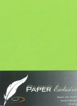Paper Exclusive - Kort - A6 - 240G - Lime Tekstureret - 10 Stk