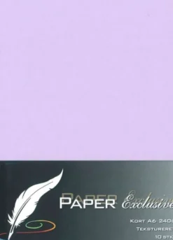 Paper Exclusive - Kort - A6 - 240G - Violet Tekstureret - 10 Stk