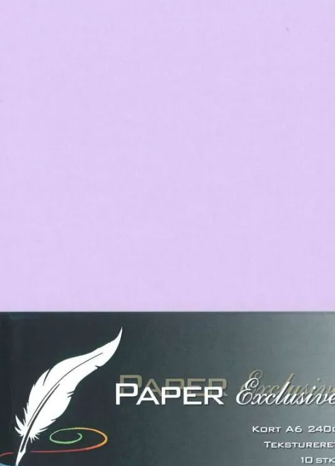 Paper Exclusive - Kort - A6 - 240G - Violet Tekstureret - 10 Stk