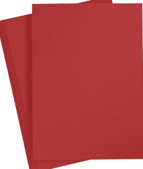 Papir - A4 - 210X297 MM - 80 G - Rød - 20 Stk