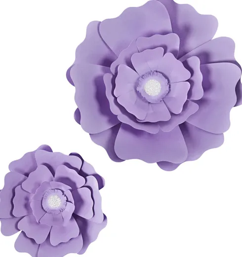 Papirblomster - Ø 15+25 CM - 230 G - Lilla - 2 Stk