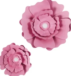 Papirblomster - Ø 15+25 CM - 230 G - Lyserød - 2 Stk