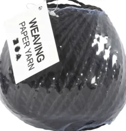 Papirgarn - Tykkelse 2,5-3 MM - Sort - L 40 M - 150 G