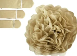 Papir Pomponer - Ø 20+24+30 CM - 16 G - Guld - 3 Stk