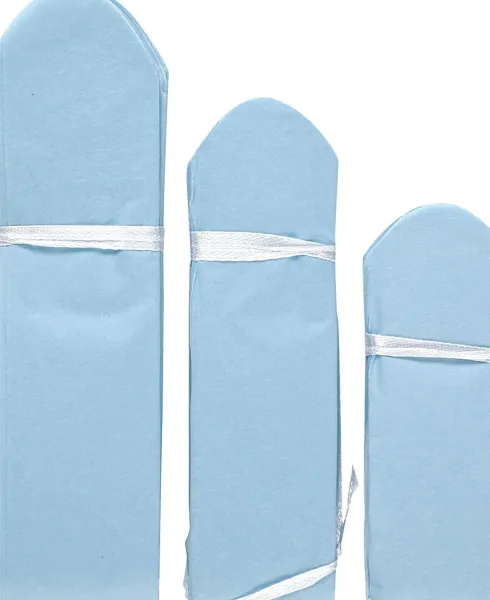Papir Pomponer - Ø 20+24+30 CM - 16 G - Lyseblå - 3 Stk