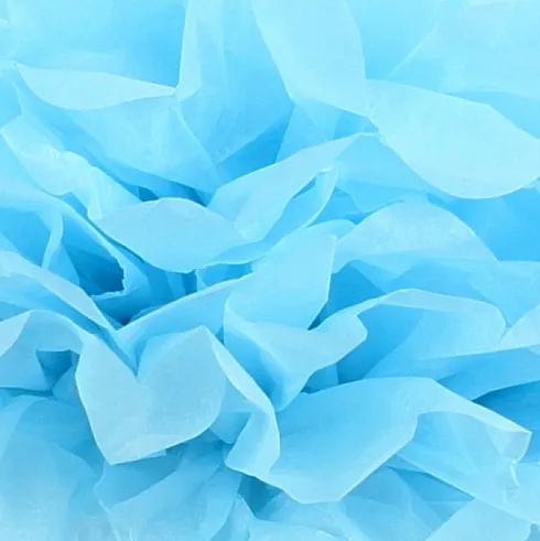 Papir Pomponer - Ø 20+24+30 CM - 16 G - Lyseblå - 3 Stk
