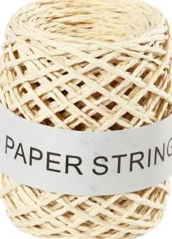 Papirsnor - Tykkelse 1 MM - Natur - 50 M